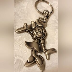 Disney Pewter MINNIE MOUSE Keychain, NWOT